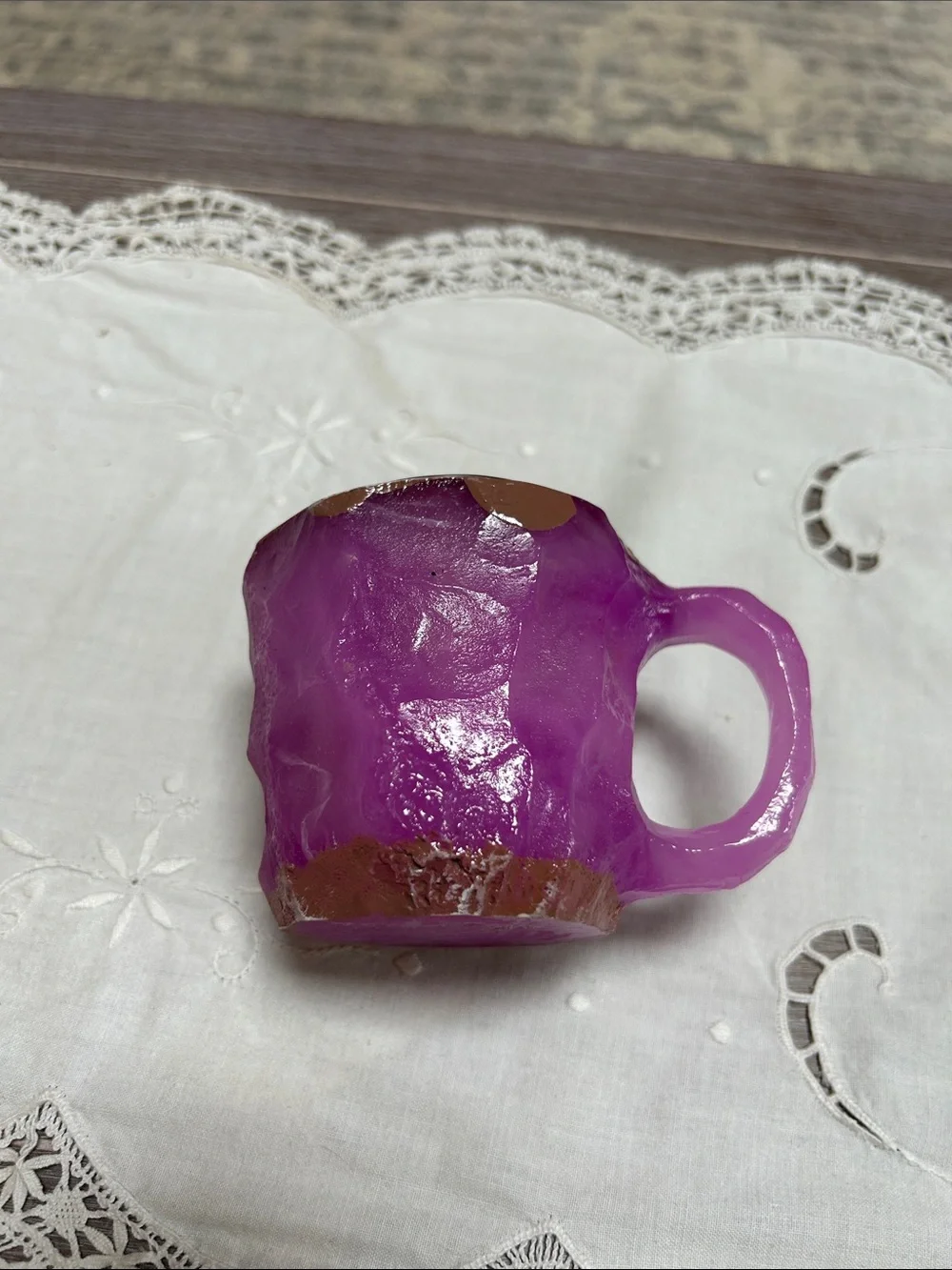 Purple Agate-Style Resin Mug with Stainless Insert